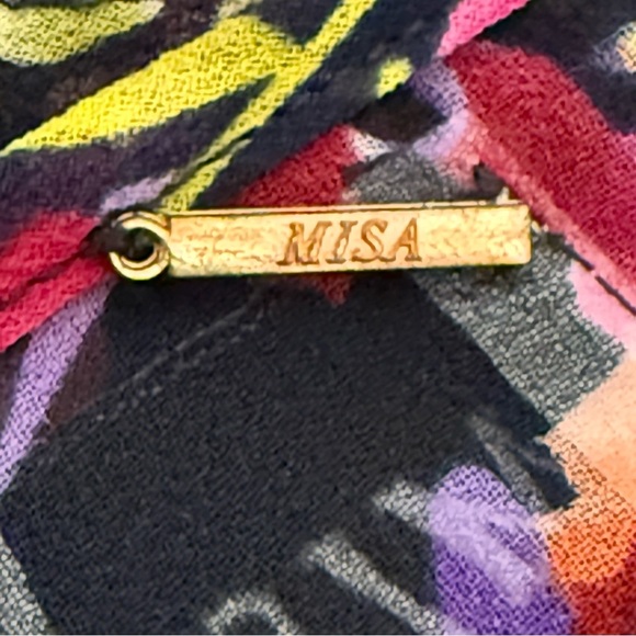 Misa Los Angeles by Revolve Black Floral Sheer Top. Size S - Picture 9 of 16